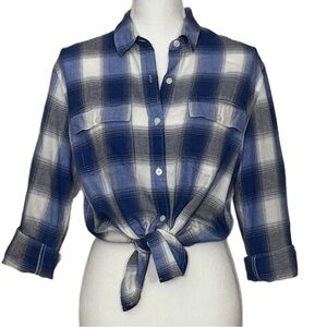 Gap Women’s Long Sleeve Button Down Soft 100% Cotton Flannel Shirt Size L
